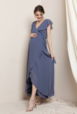 Soieblu Raya Ruffle Front Wrap Maxi Dress