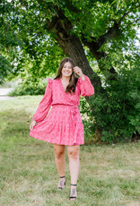 Adelyn Rae Mel Textured Ruffle Wrap Mini Dress (FINAL SALE)