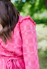 Adelyn Rae Mel Textured Ruffle Wrap Mini Dress (FINAL SALE)
