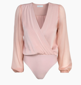 Adelyn Rae Candice Organza Sleeve Bodysuit *Med & Large Left*