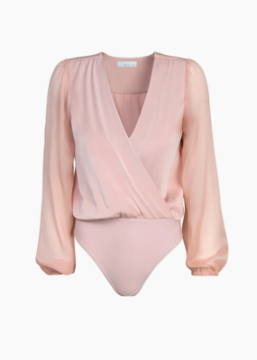 Adelyn Rae Candice Organza Sleeve Bodysuit *Only One Left - Large*