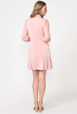 Adelyn Rae Candice Organza Sleeve Blazer Dress in Blush