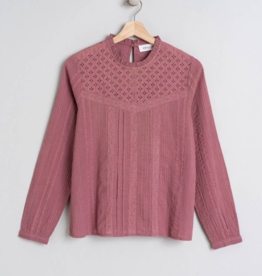 Indi and Cold Ophelia Openwork Floral Blouse *Only One Left - Large*