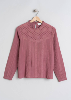Indi and Cold Ophelia Openwork Floral Blouse *Only One Left - Large*