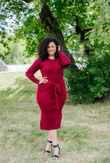 Angel Eye Water Lily Dress in Burgundy