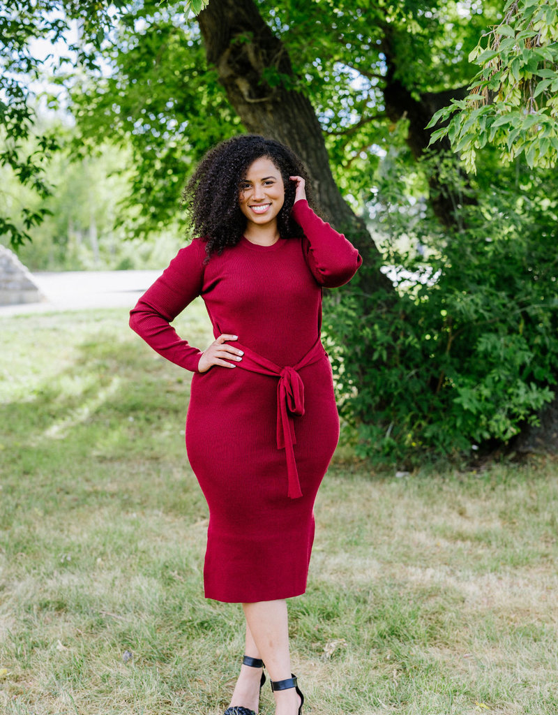 Angel Eye Water Lily Dress in Burgundy (FINAL SALE)