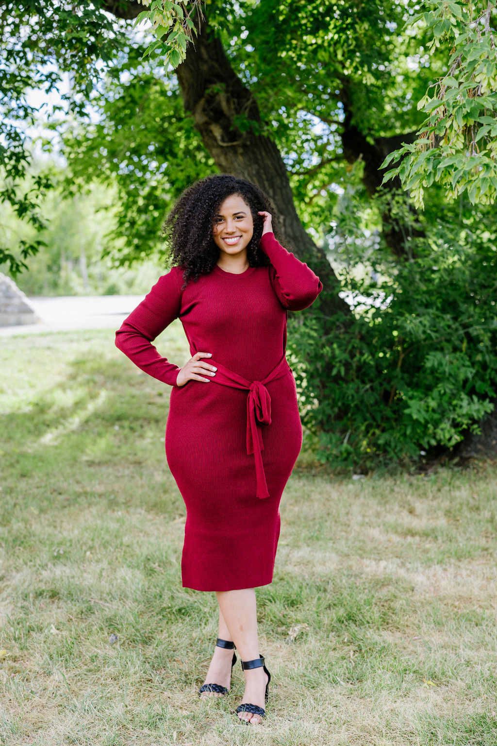 Water Lily in Burgundy Adorn Boutique