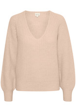 Part Two Rawa Knitted V-Neck Pullover in Rose Dust