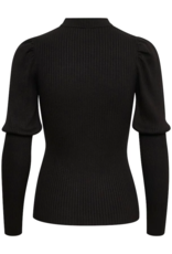 InWear Jobe Puff Sleeve Ribbed Knit Top