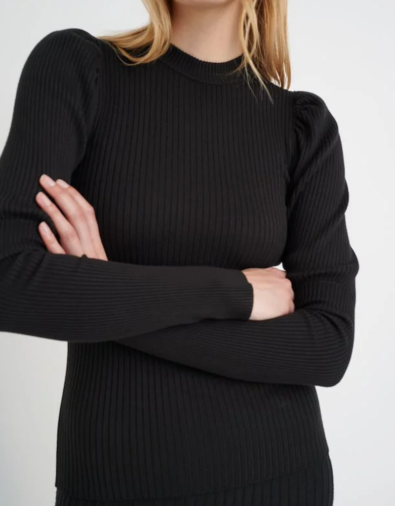 InWear Jobe Puff Sleeve Ribbed Knit Top (FINAL SALE)