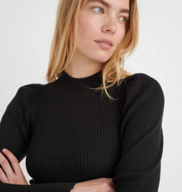 InWear Jobe Puff Sleeve Ribbed Knit Top (XXL)
