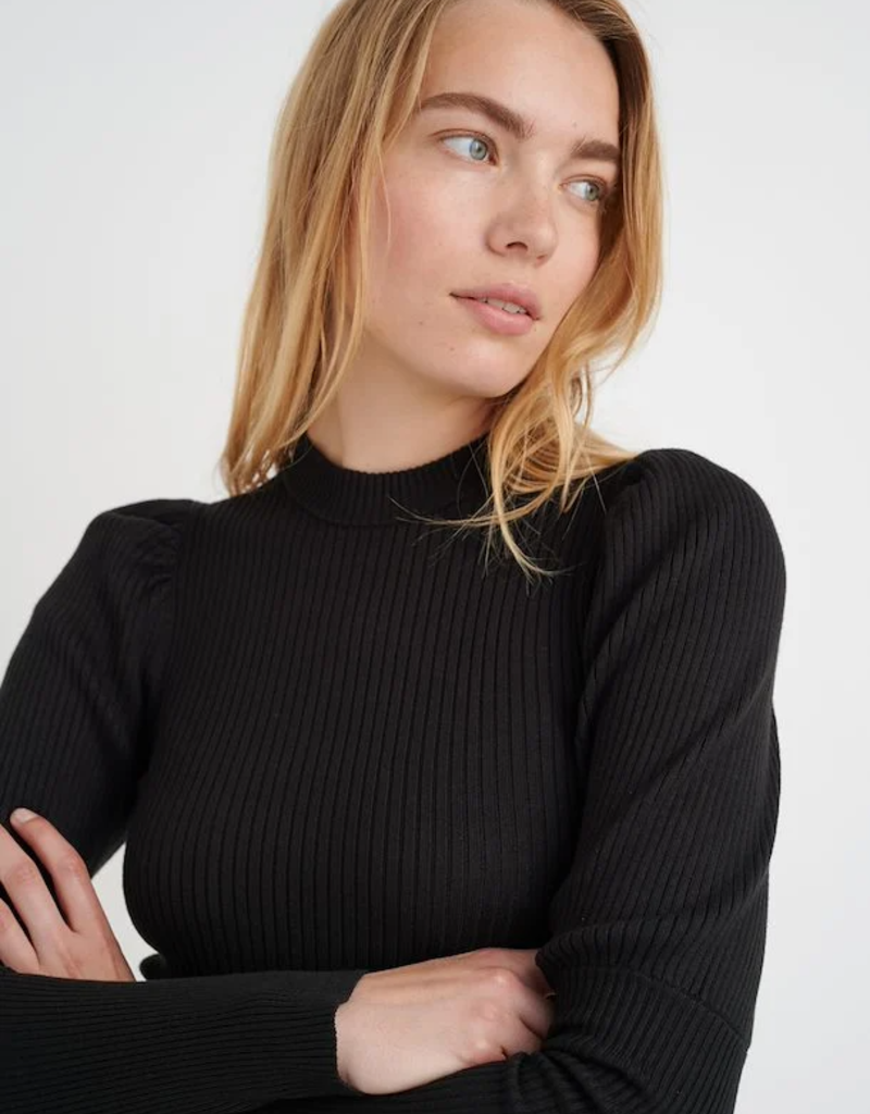 InWear Jobe Puff Sleeve Ribbed Knit Top (FINAL SALE)