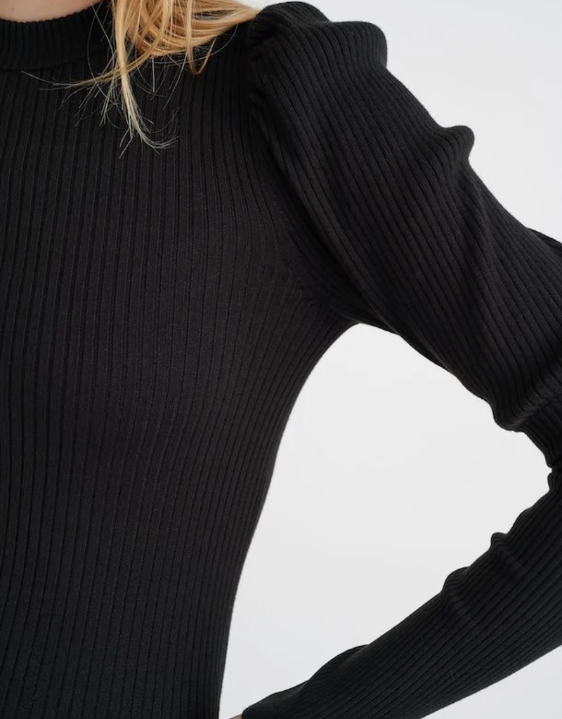 InWear Jobe Puff Sleeve Ribbed Knit Top (FINAL SALE)