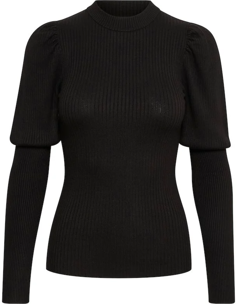 InWear Jobe Puff Sleeve Ribbed Knit Top (FINAL SALE)
