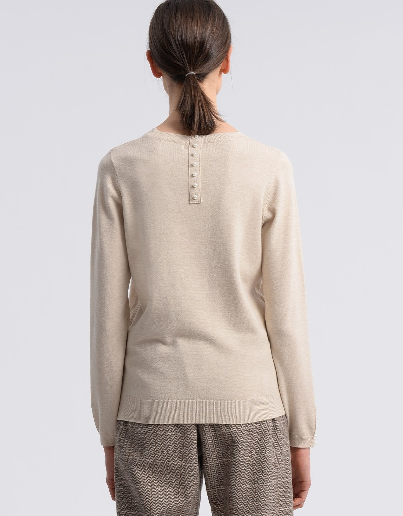 Molly Bracken Knoxlee Button Back Sweater - Gold