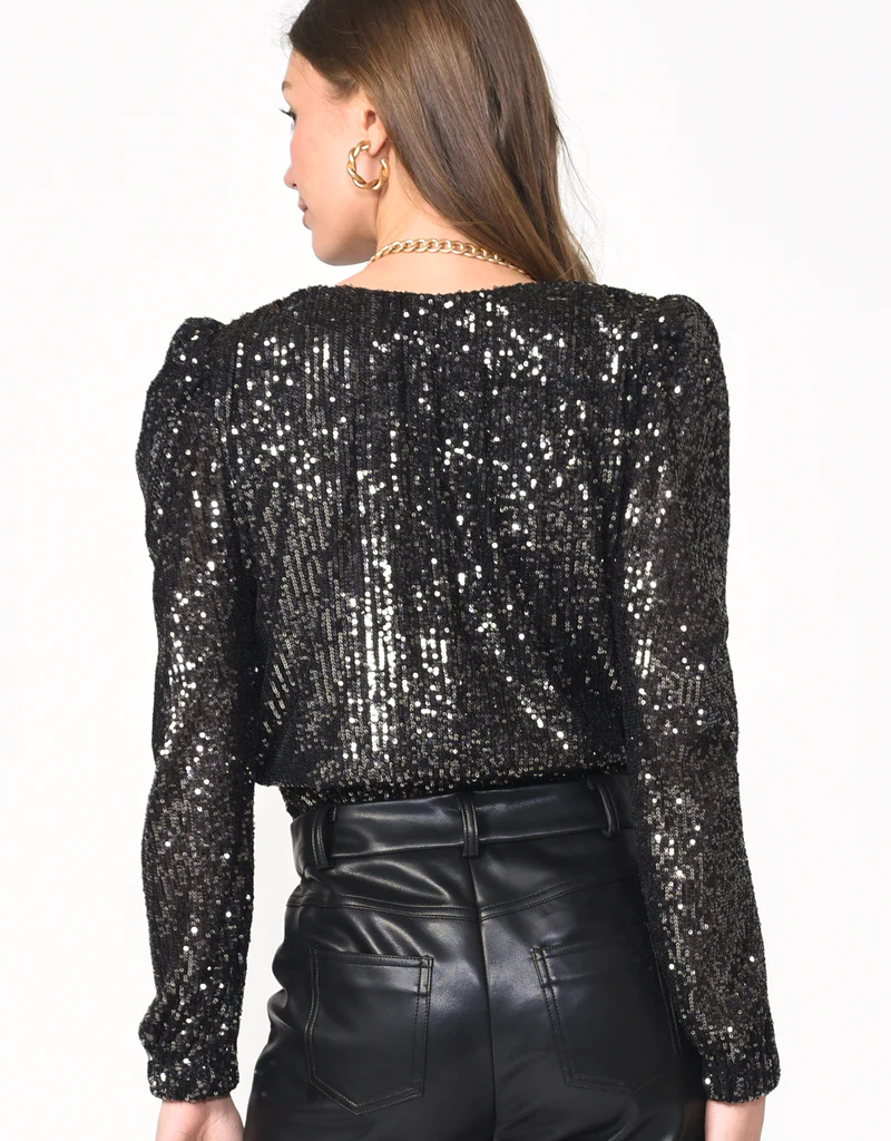 Adelyn Rae Lala Sequin Bodysuit (FINAL SALE)