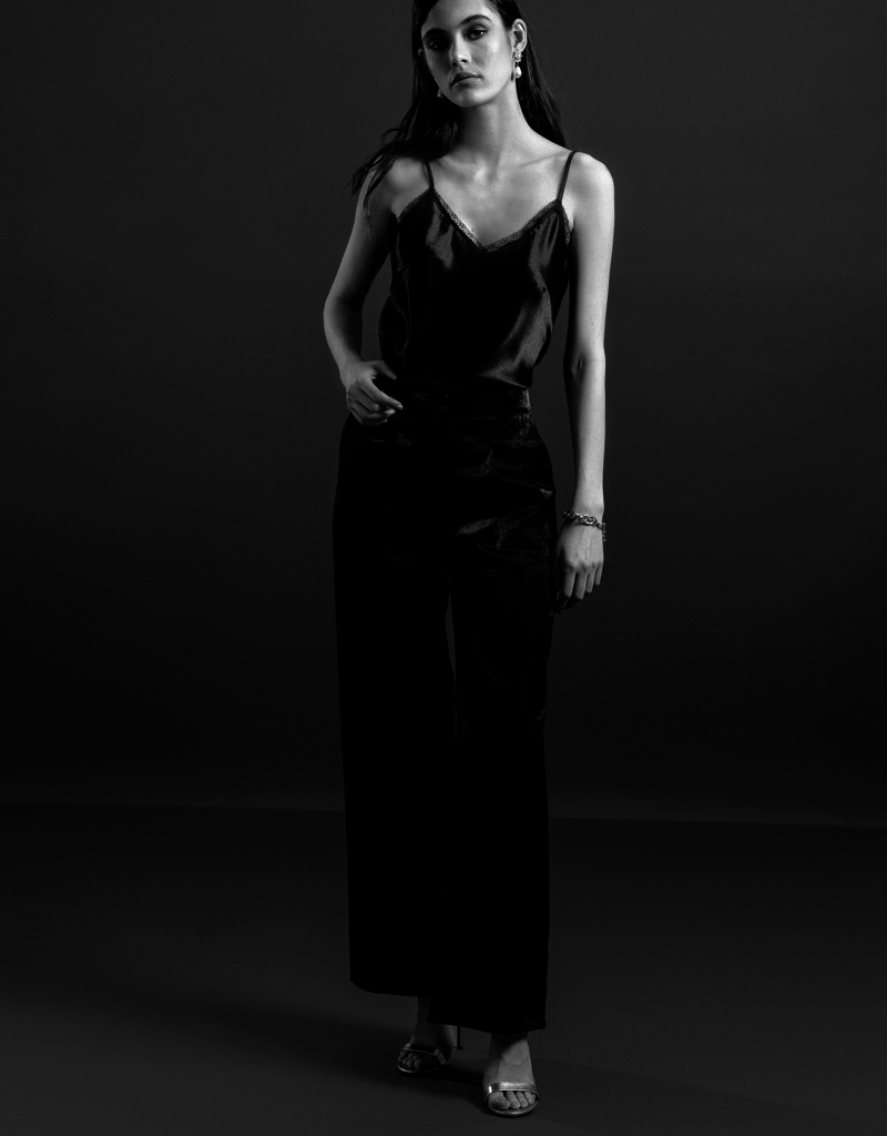 Molly Bracken Judith High Waist Satin Pant (FINAL SALE)