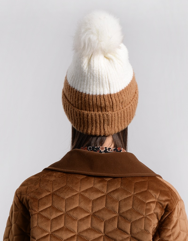 Molly Bracken Bi-Colour PomPom Beanie