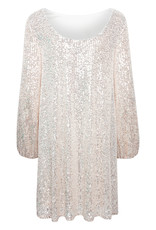 ICHI Fauci Sequin Mini Dress in Silver (FINAL SALE)