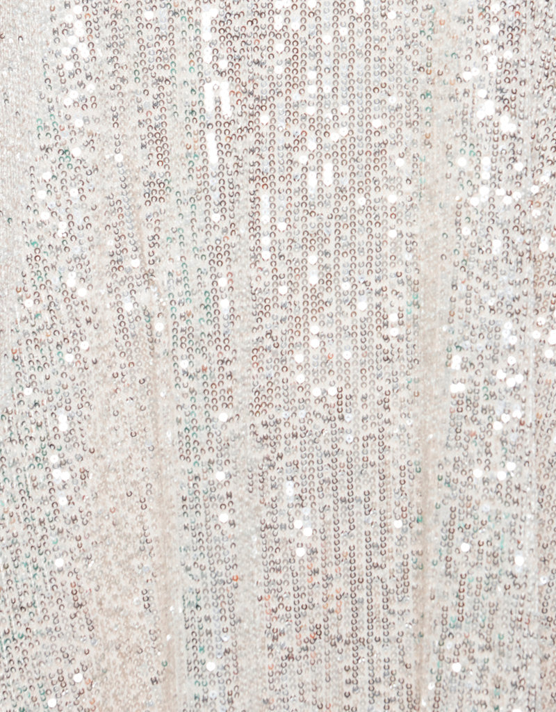 ICHI Fauci Sequin Mini Dress in Silver (FINAL SALE)