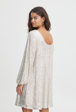 ICHI Fauci Sequin Mini Dress in Silver (FINAL SALE)