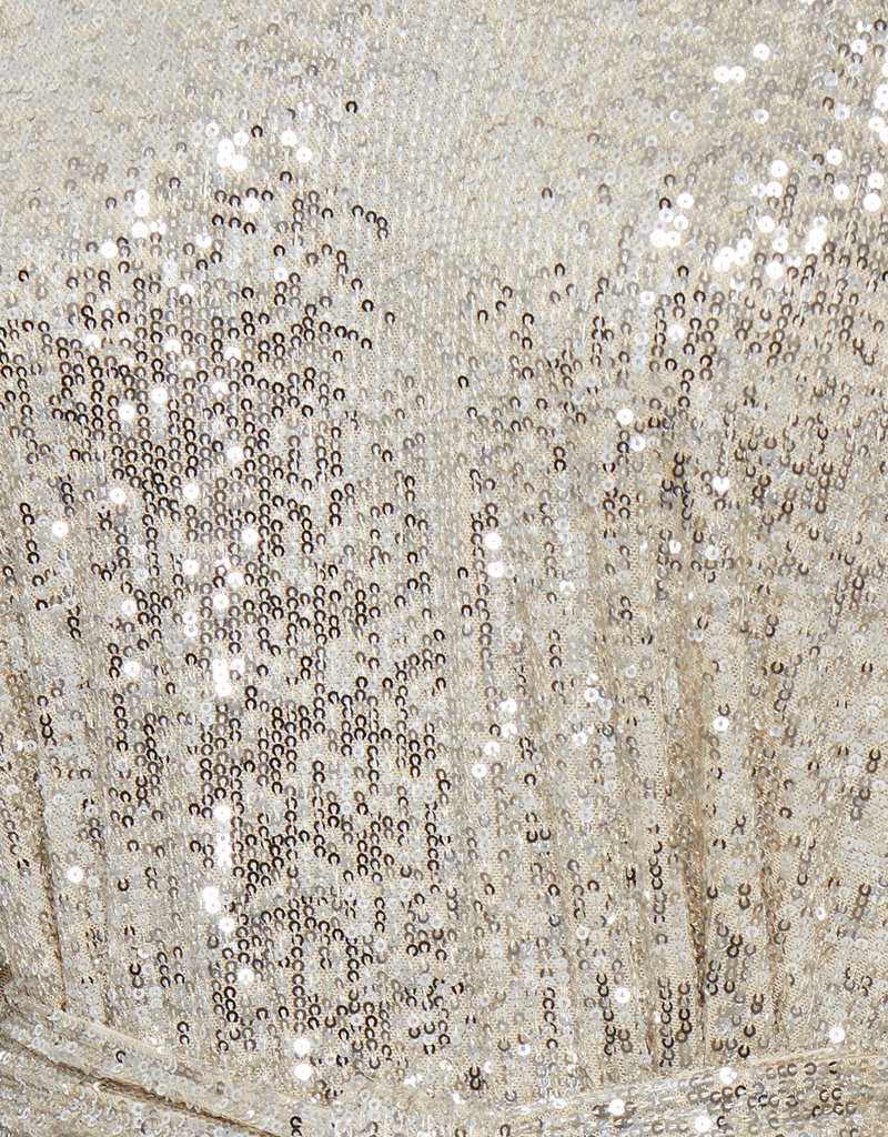 ICHI Fauci Sequin Midi Dress in Silver (FINAL SALE)