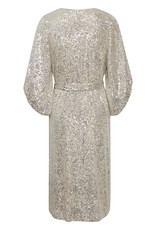 ICHI Fauci Sequin Midi Dress in Silver (FINAL SALE)