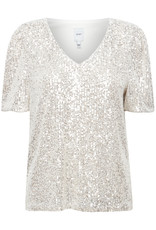 ICHI Fauci Sequin T-Shirt Silver (FINAL SALE)