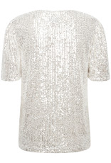 ICHI Fauci Sequin T-Shirt Silver (FINAL SALE)