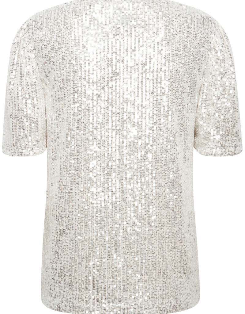 ICHI Fauci Sequin T-Shirt Silver (FINAL SALE)