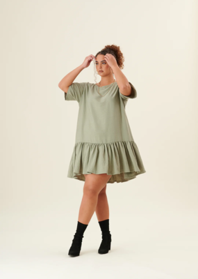 Someday Studio Lauren Dress in Sage *Only One Left - XL*
