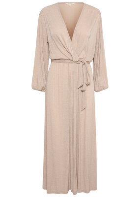 Part Two Thenna Surplice Dress with Silver Shimmer Stripe