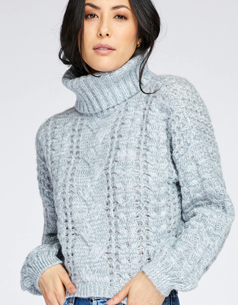 Soft White, Lofty Roll Neck Sweater