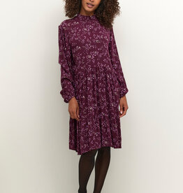 Kaffe Rikka Amber High-Neck Flowy Dress