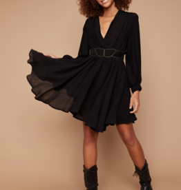 Louizon Amine Belted Mini Dress in Dark Green *Only One Left - XS*