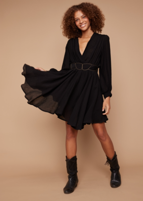 Louizon Amine Belted Mini Dress in Dark Green *Only One Left - XS*