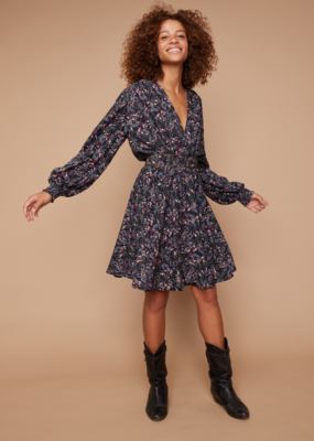 Louizon Vay Printed Mini Dress with Belt