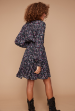 Louizon Printed Mini Dress with Belt