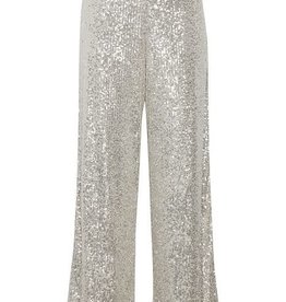 ICHI Fauci Sequin Pant in Silver