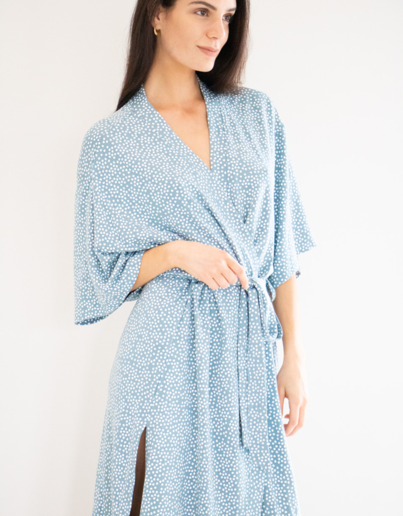 Privilege Chemise Robe - Coastal Blue (FINAL SALE)
