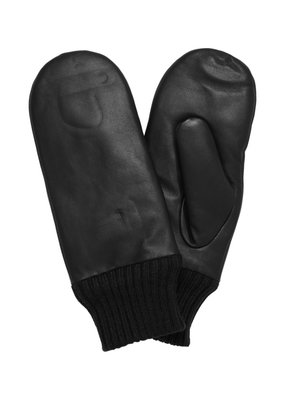 ICHI Accessories Nilla Leather Mitten - Black