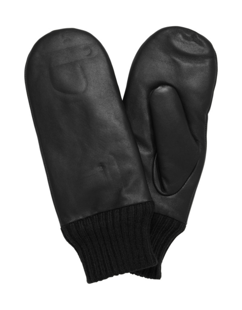 ICHI Accessories Nilla Leather Mitten - Black
