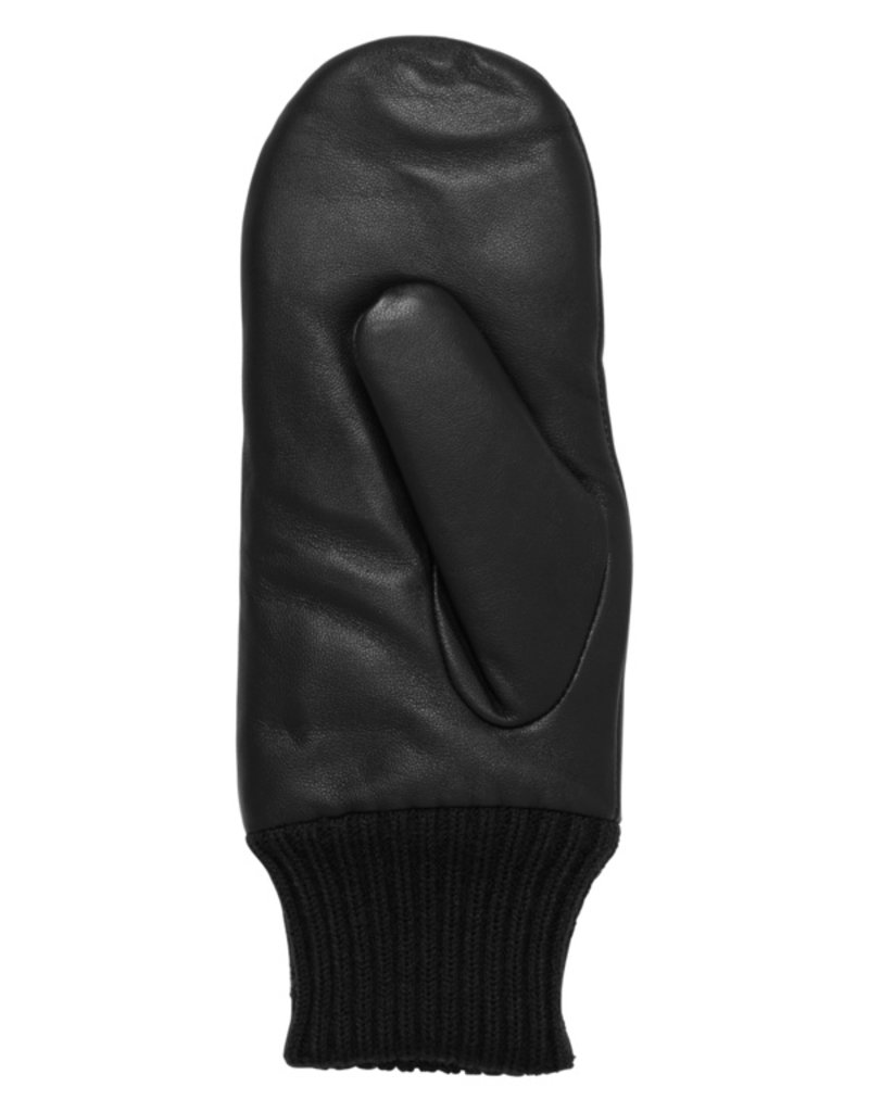 ICHI Accessories Nilla Leather Mitten - Black