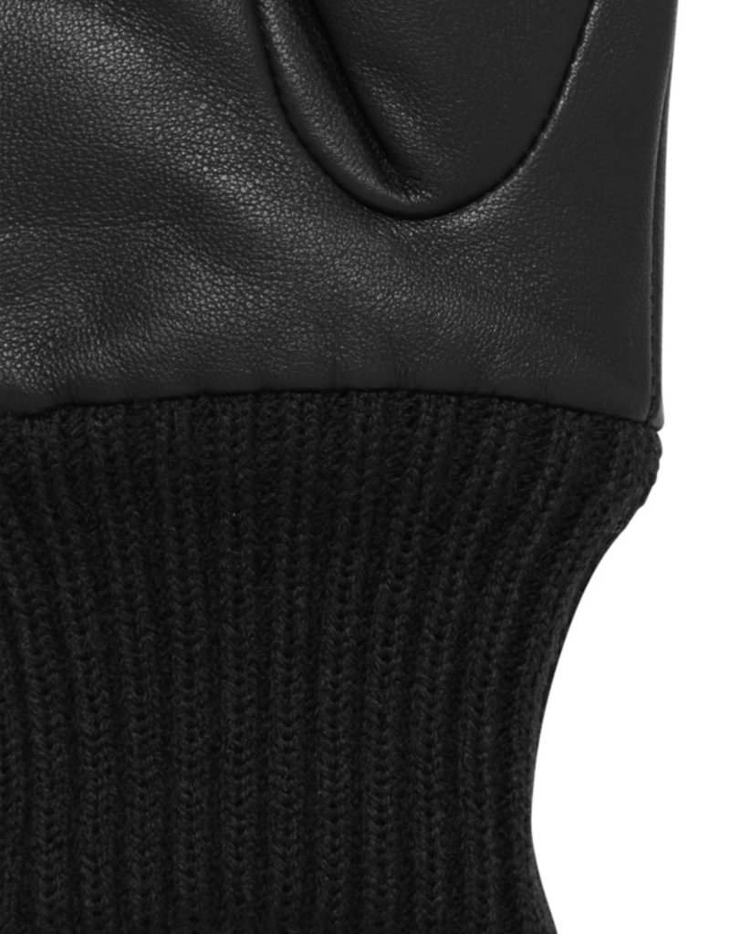 ICHI Accessories Nilla Leather Mitten - Black