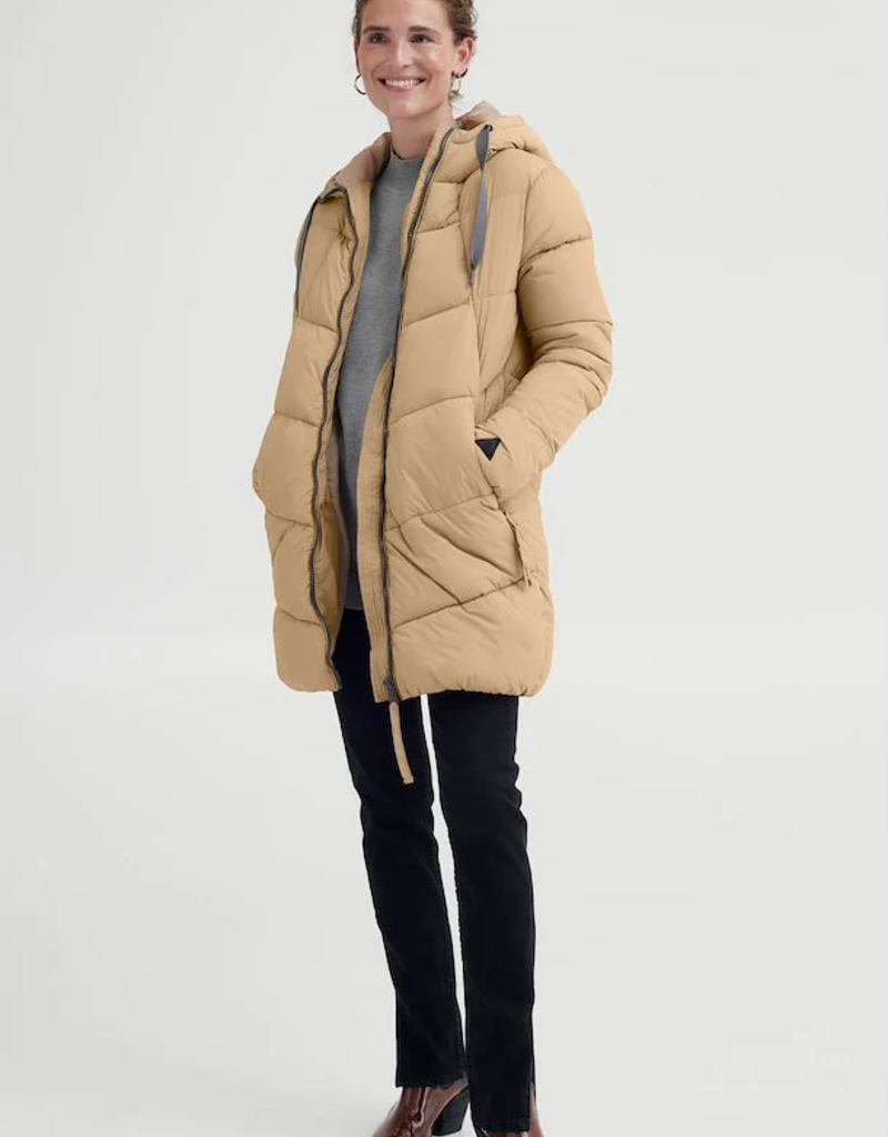 B.YOUNG BOMINA LONG HOODED PUFF VEST