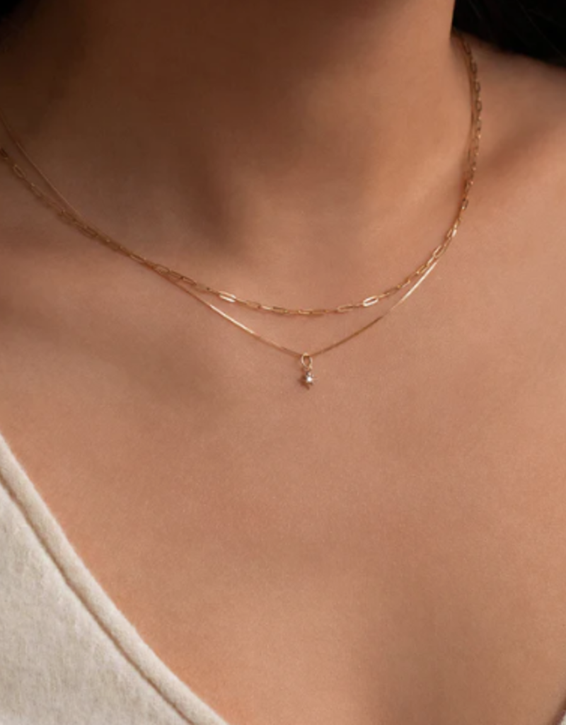 Leah Alexandra Starburst Necklace Gold 14K Solid Chain / 10K Solid Pendant