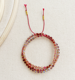 Alijuna Devocion Swarovski Crystal Beaded Wrap Bracelet