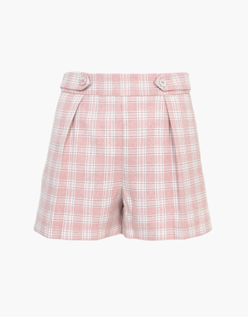 Adelyn Rae Violet Plaid Two Piece Set in Cotton Candy