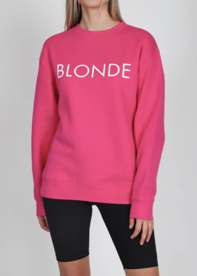 Brunette the Label Brunette the Label - Blonde Core Crew in Fuchsia