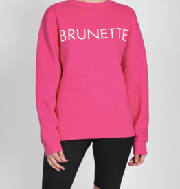 Brunette the Label Brunette the Label - Brunette Core Crew in Fuchsia